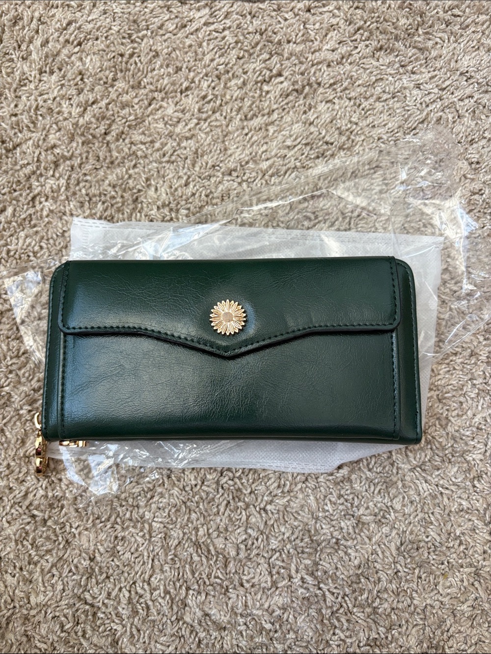 Green Leather Wallet